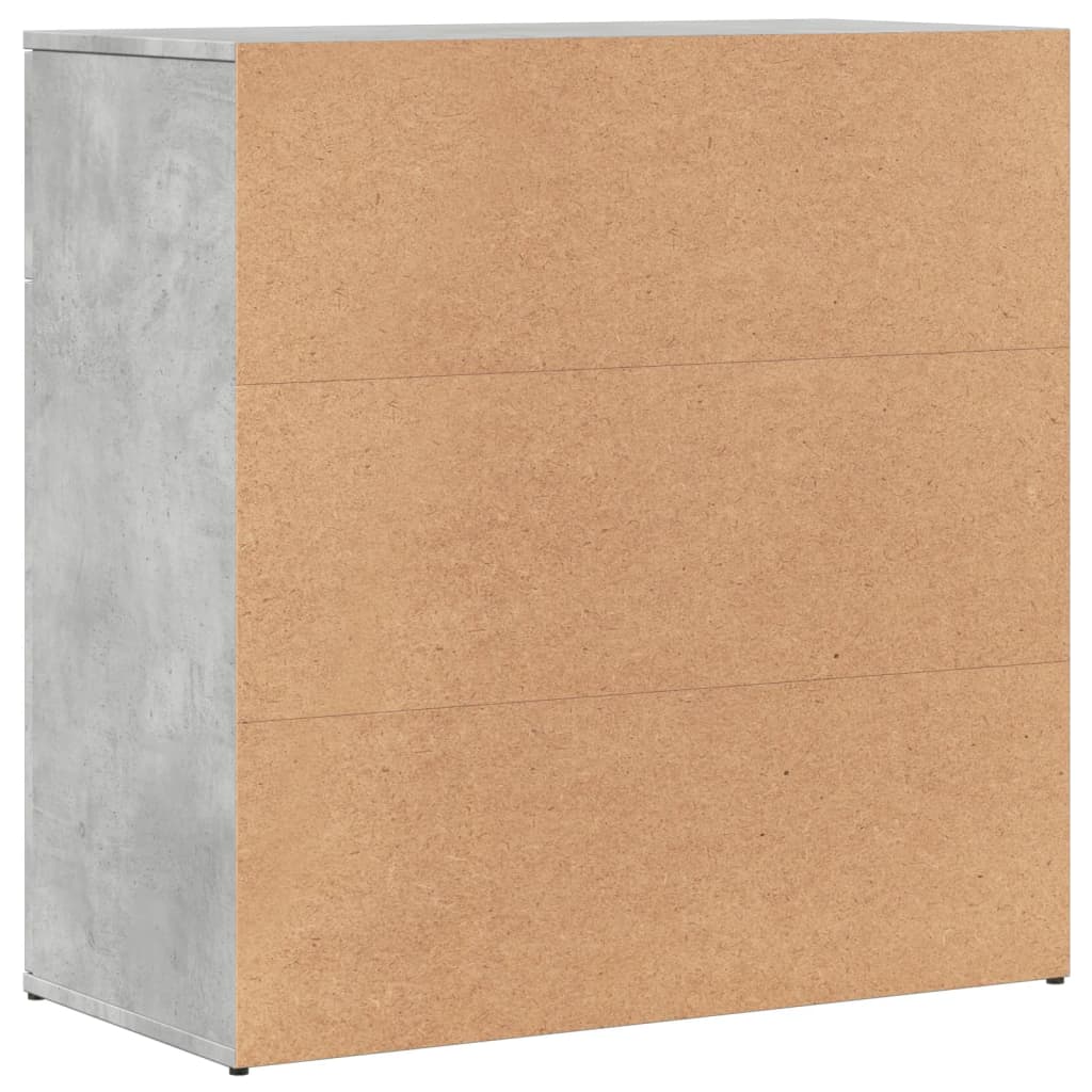 Sideboards 2 Stk. Betongrau 79x38x80 cm Holzwerkstoff