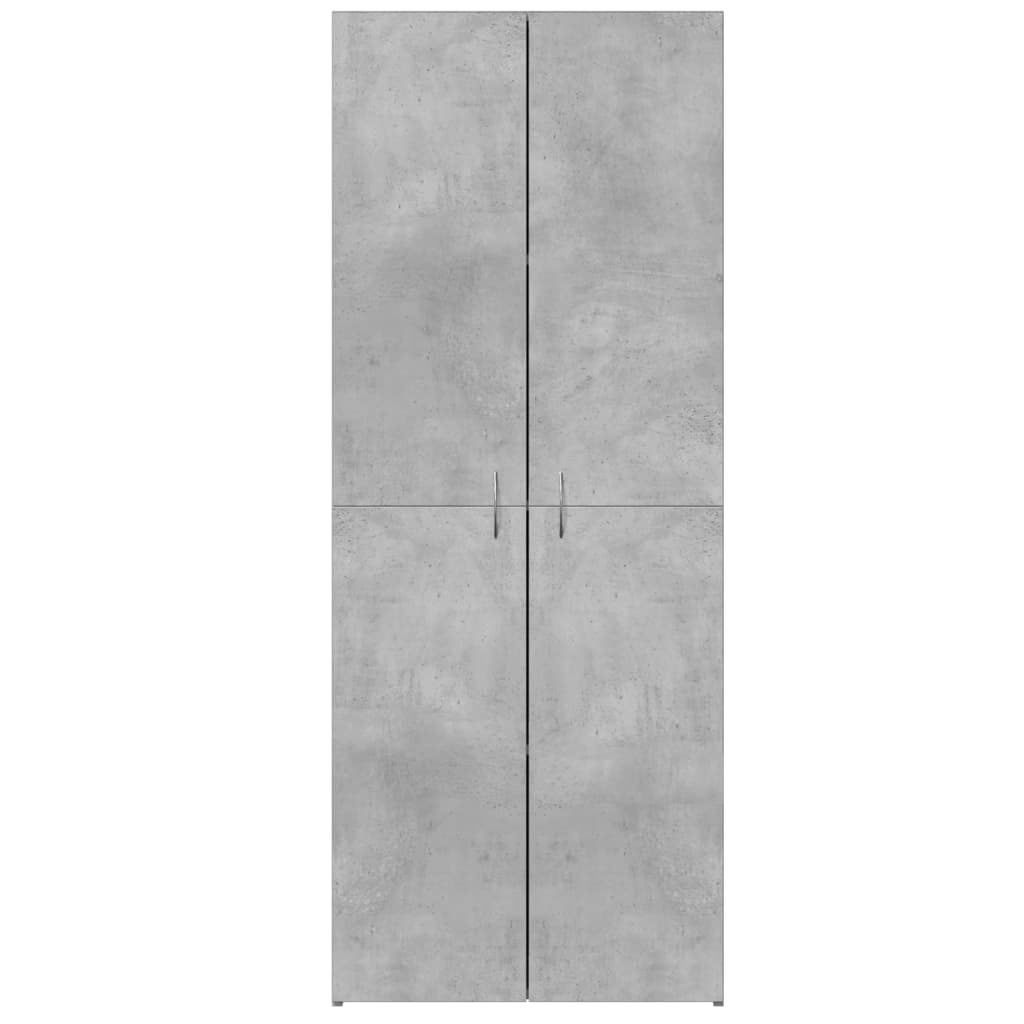 Filing cabinet concrete grey 60x32x153 cm wood-based material