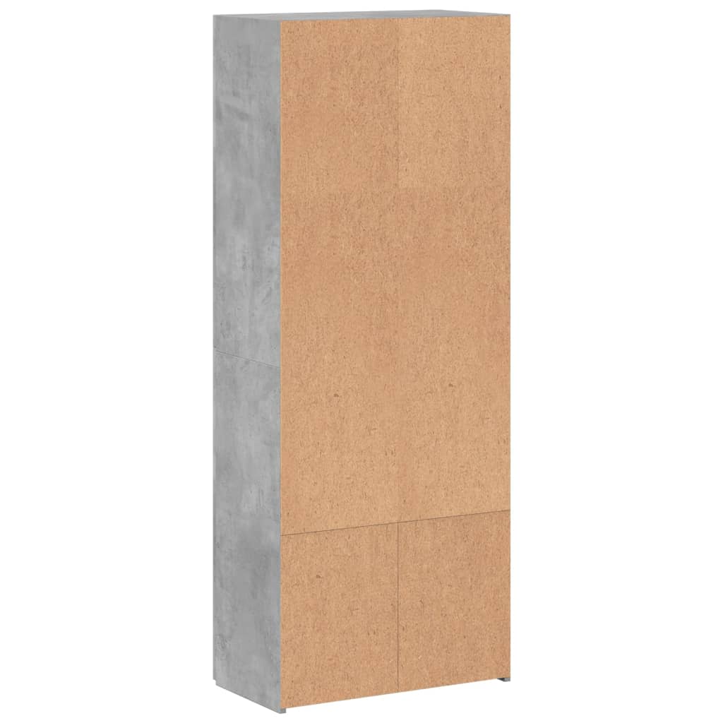 Filing cabinet concrete grey 60x32x153 cm wood-based material