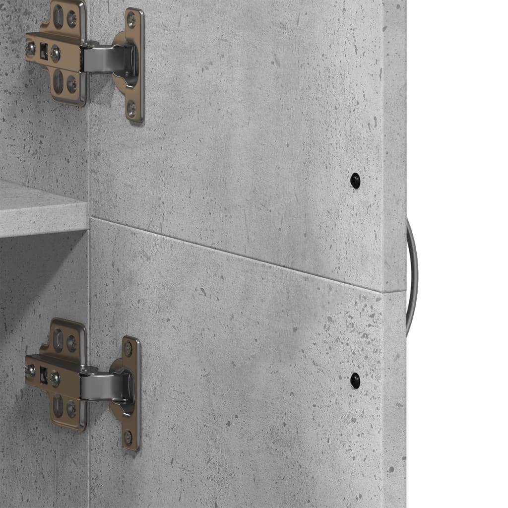 Filing cabinet concrete grey 60x32x153 cm wood-based material