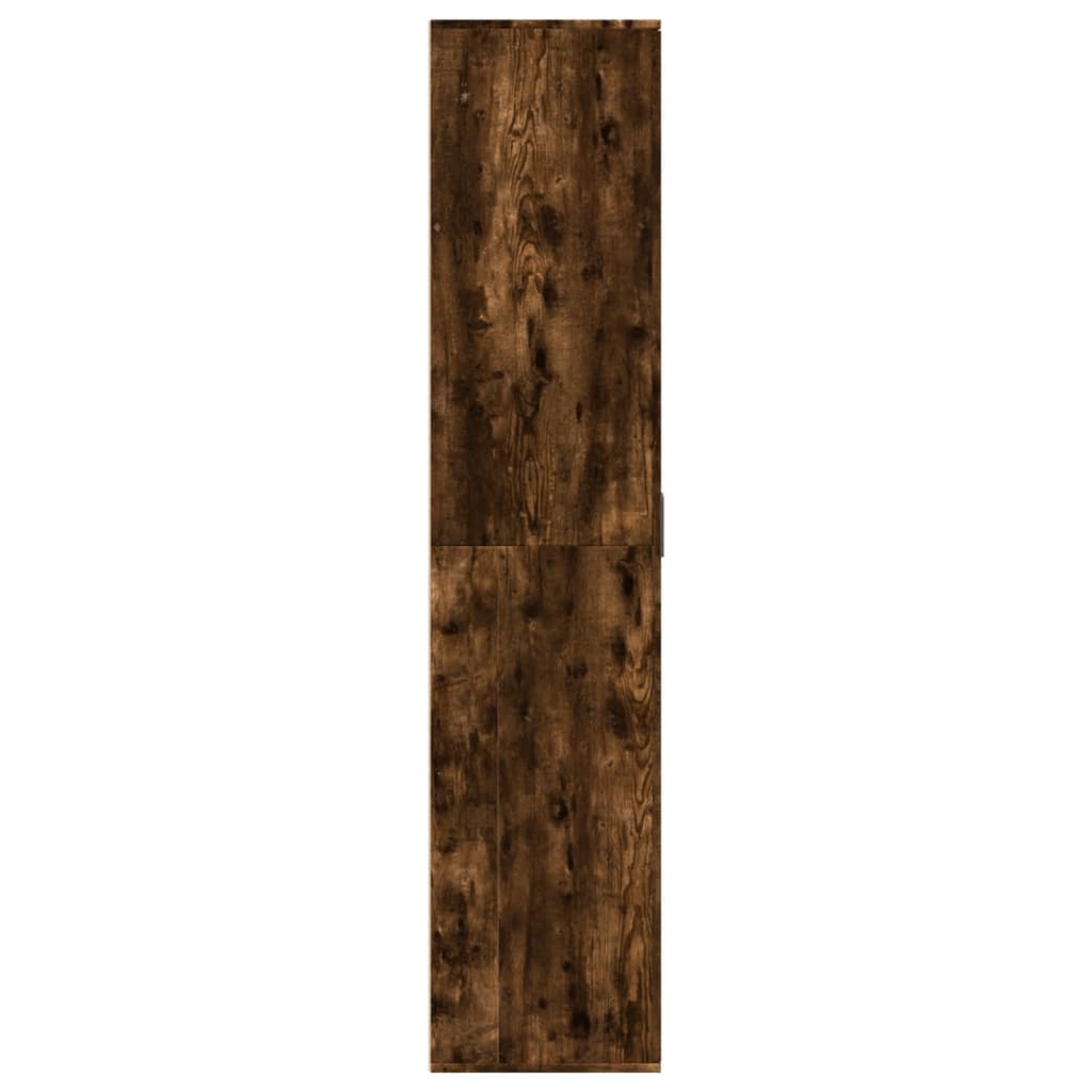 Shoe Cabinet Smoked Oak 80x39x178 cm Wood Material