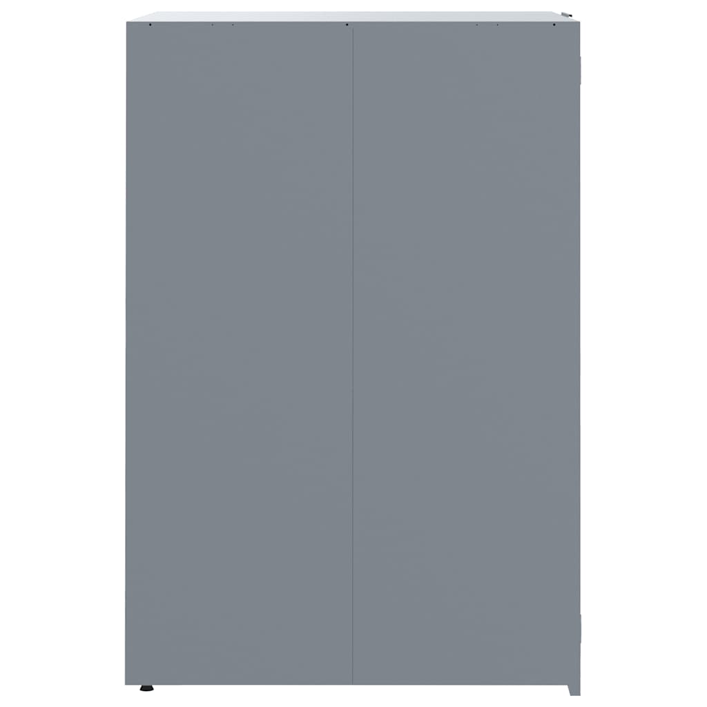 Mülltonnenbox für 2 Tonnen Grau 138x79x117 cm Stahl
