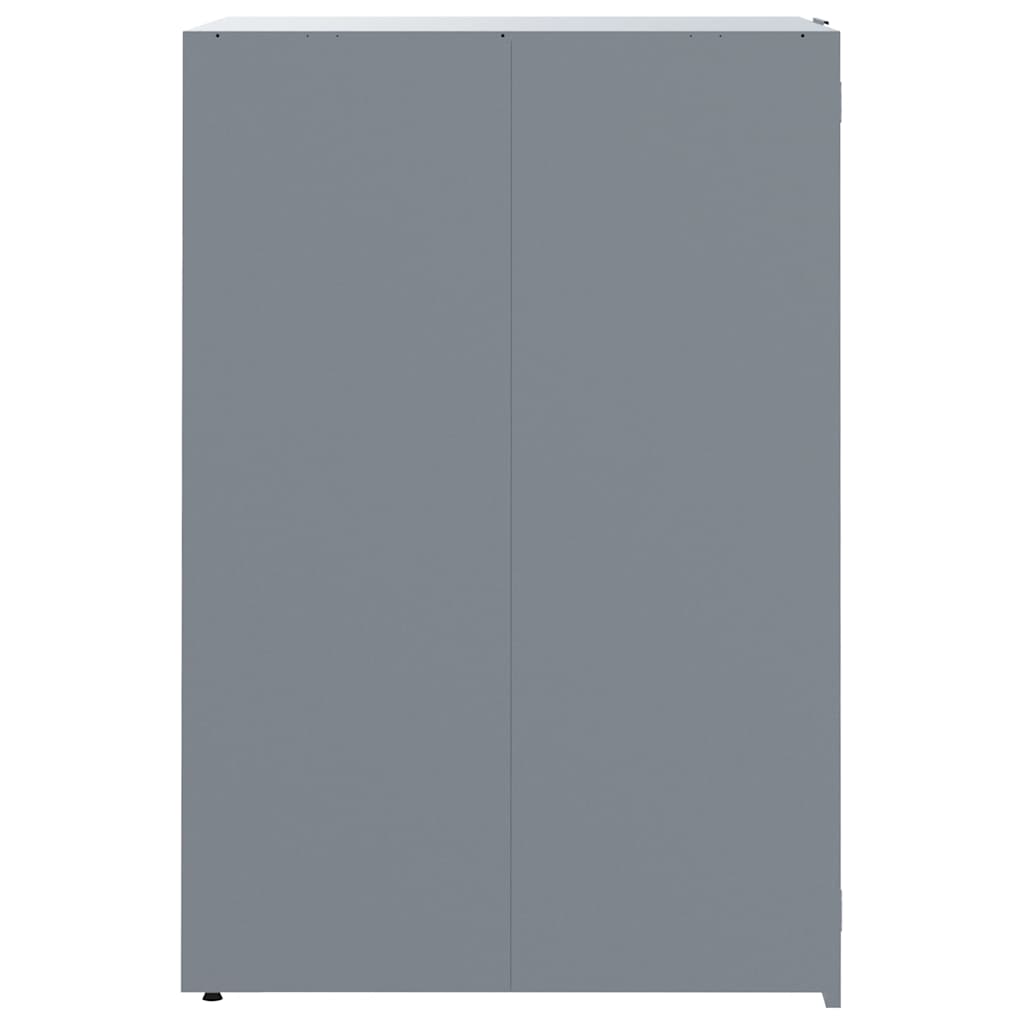 Mülltonnenbox für 5 Tonnen Grau 345x79x117 cm Stahl