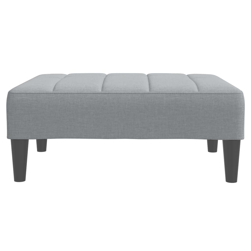 Footstool Light Grey 77x55x31 cm Fabric