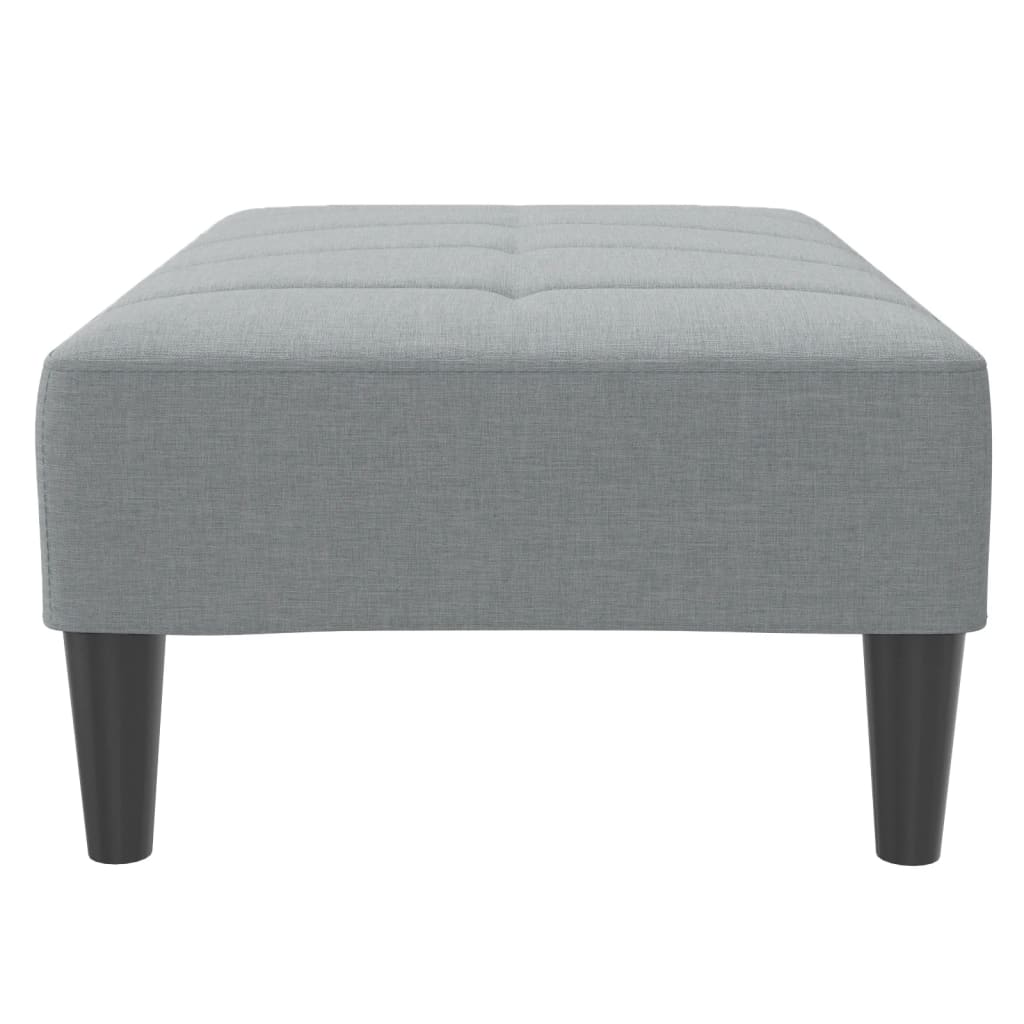 Footstool Light Grey 77x55x31 cm Fabric