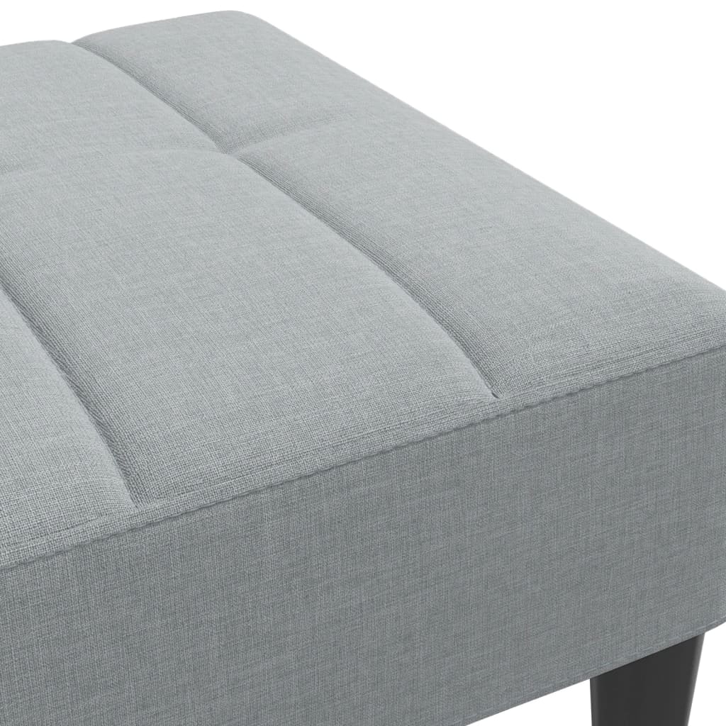 Footstool Light Grey 77x55x31 cm Fabric