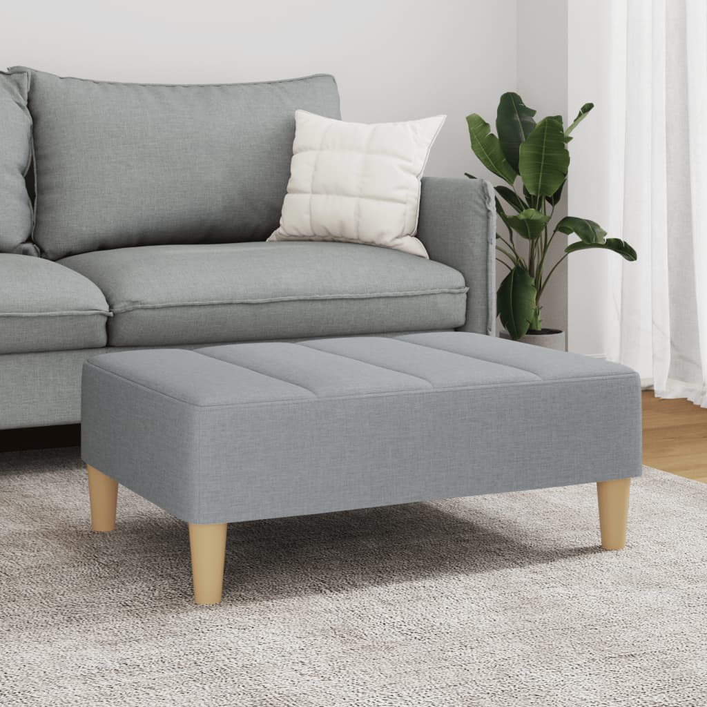 Footstool Light Grey 77x55x31 cm Fabric