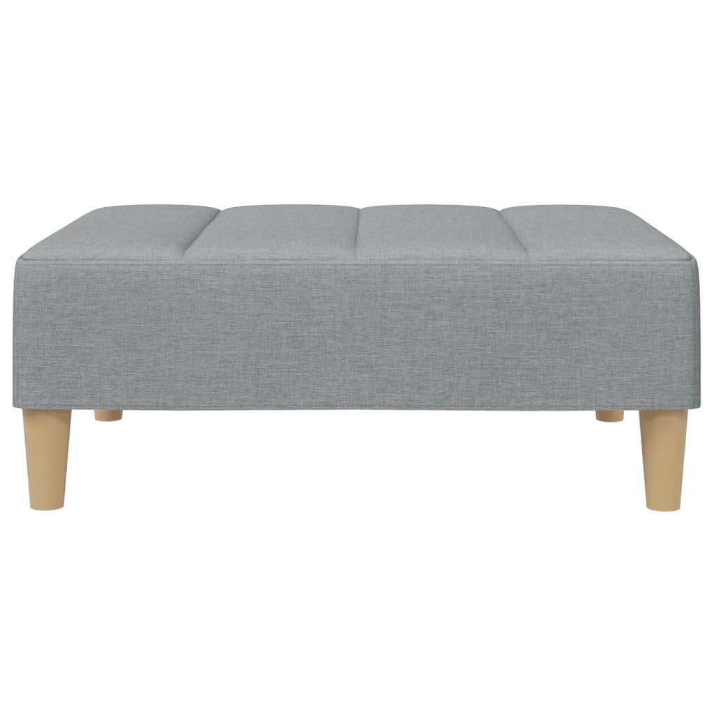 Footstool Light Grey 77x55x31 cm Fabric
