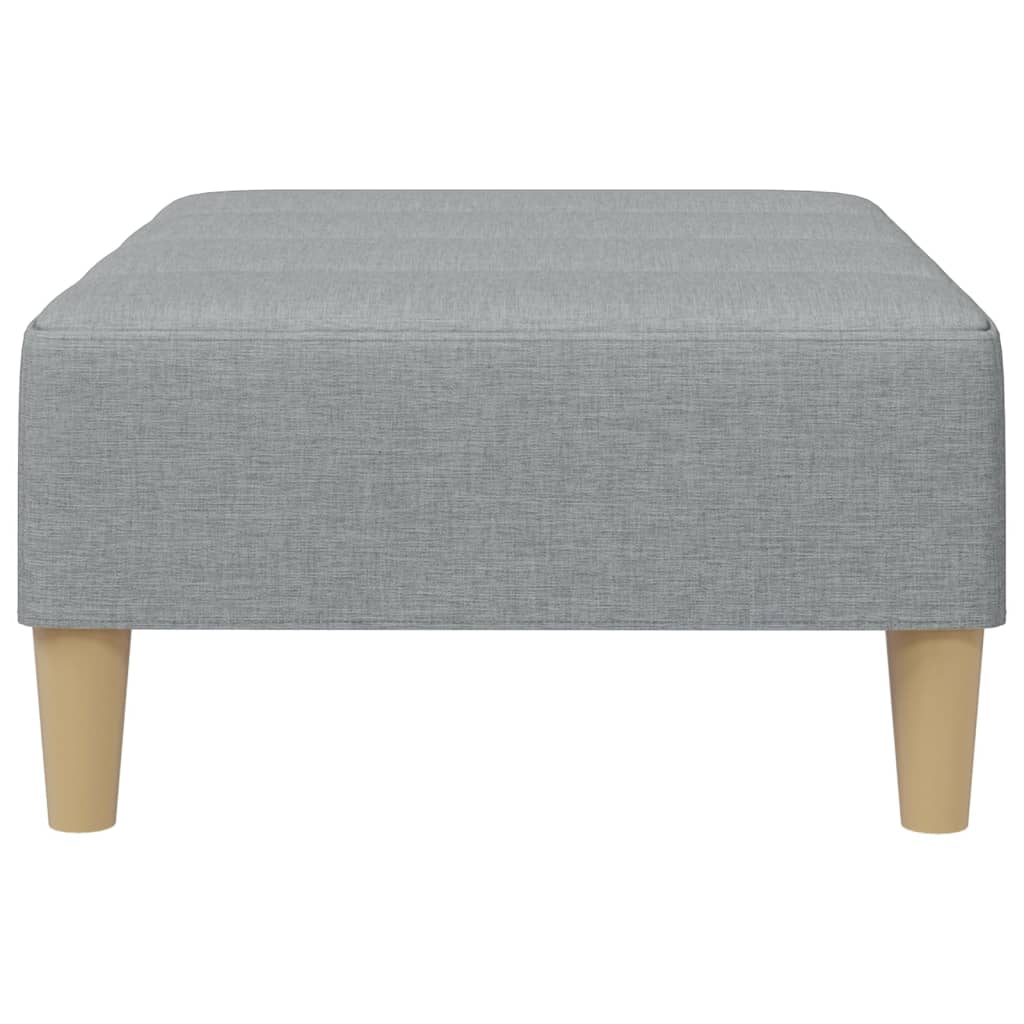 Footstool Light Grey 77x55x31 cm Fabric