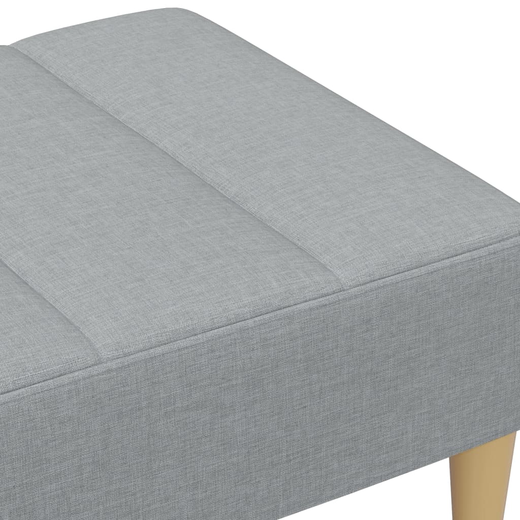 Footstool Light Grey 77x55x31 cm Fabric
