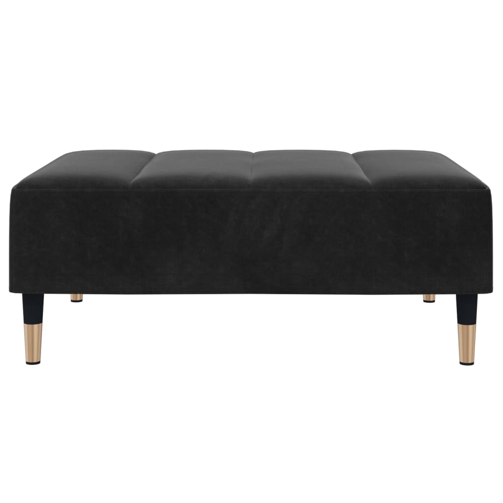 Footstool Black 77x55x31 cm Velvet