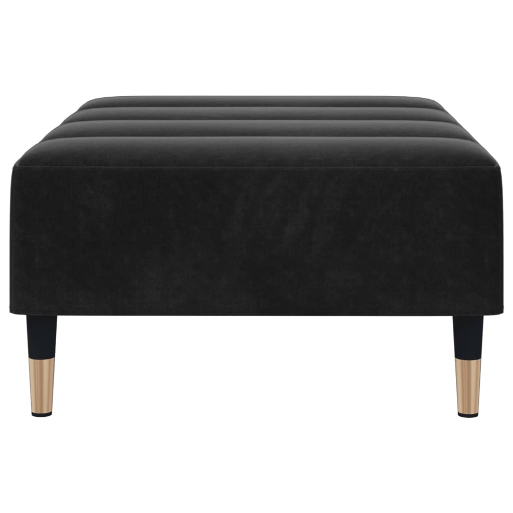 Footstool Black 77x55x31 cm Velvet