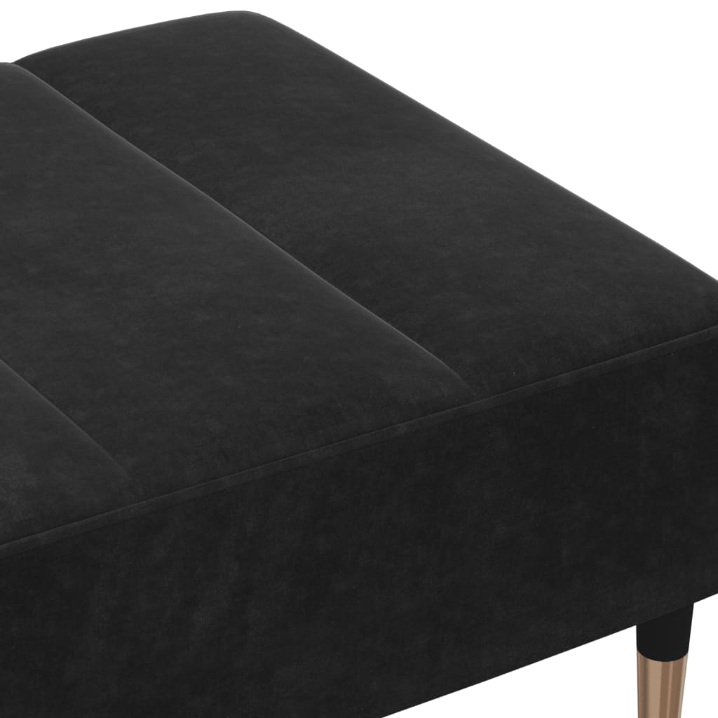 Footstool Black 77x55x31 cm Velvet