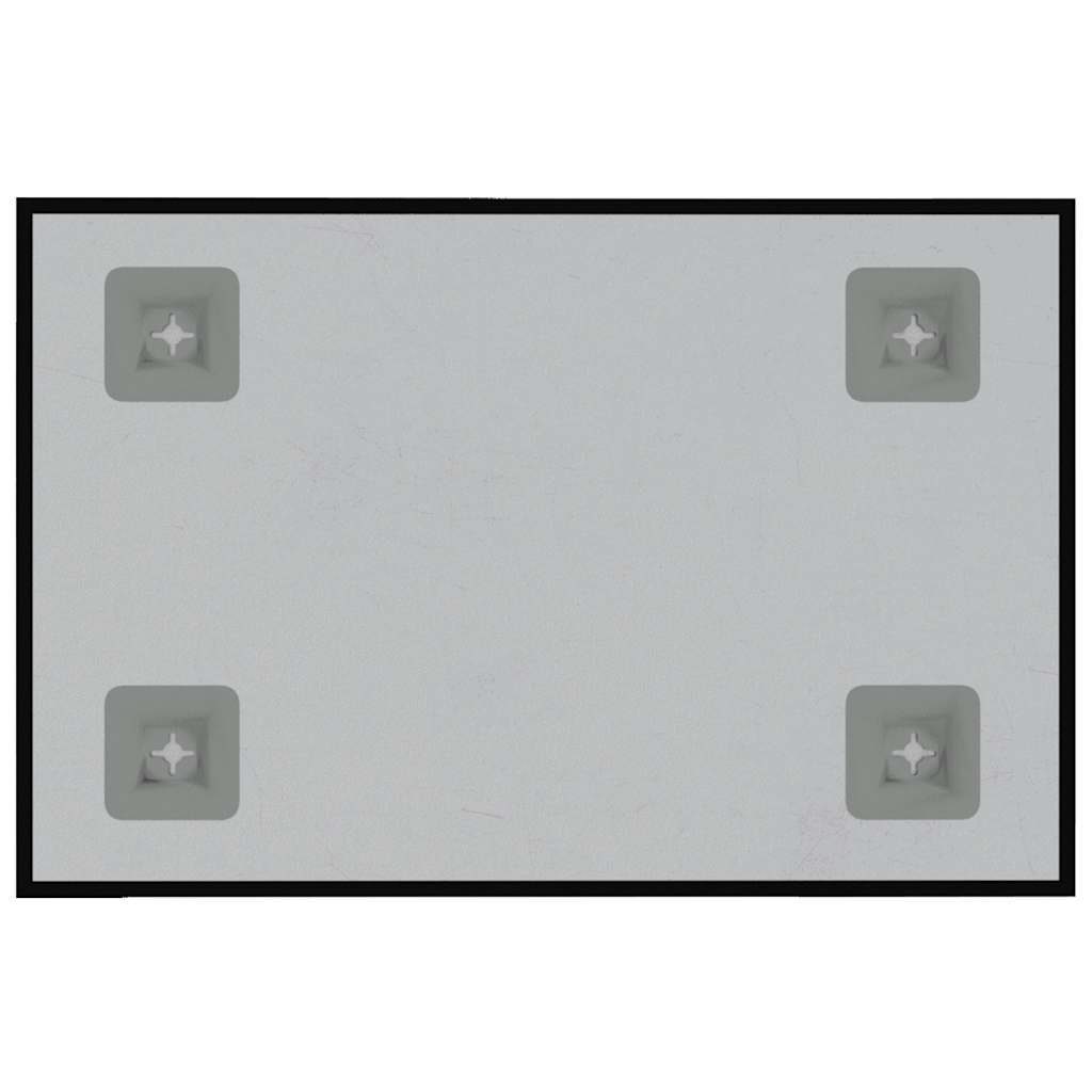 Magnettafel Wandmontage Schwarz 40x30 cm Hartglas