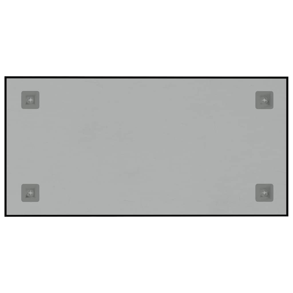 Magnettafel Wandmontage Schwarz 60x30 cm Hartglas