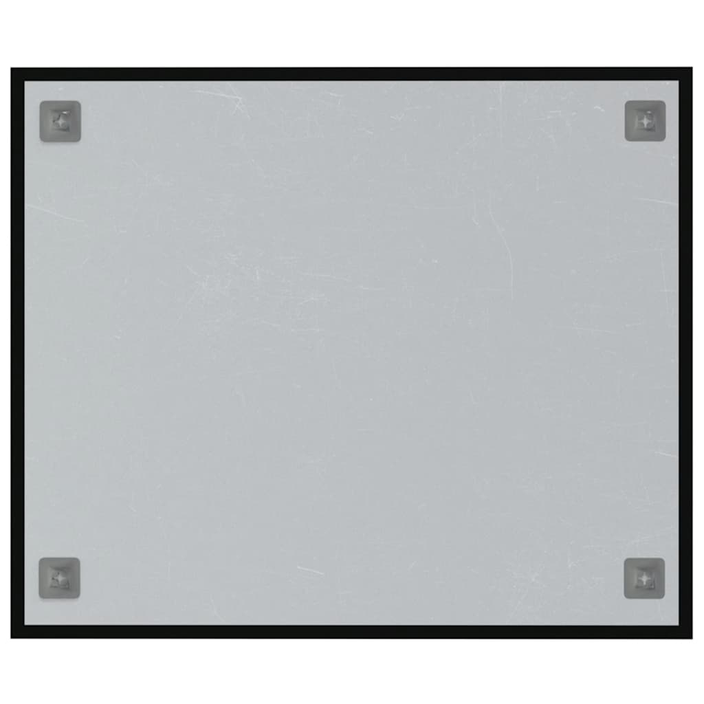 Magnettafel Wandmontage Schwarz 60x50 cm Hartglas