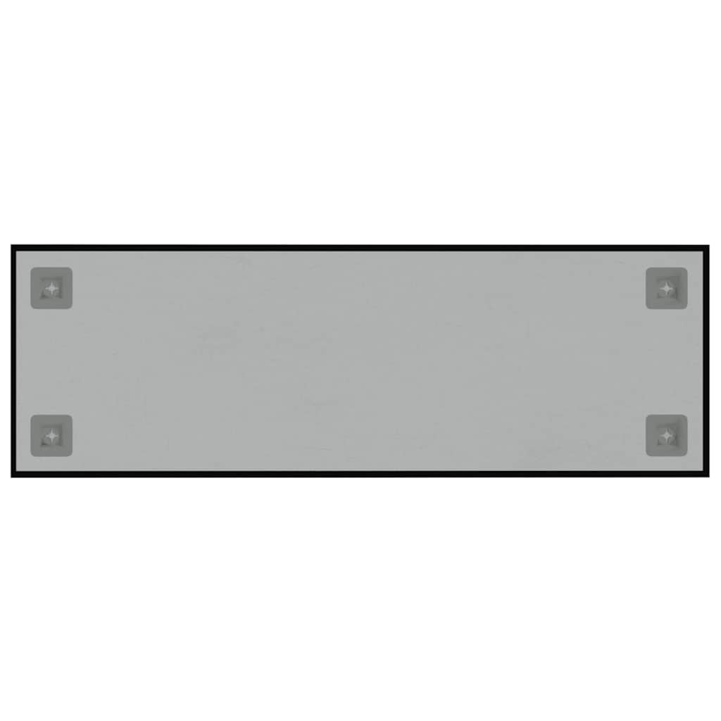Magnettafel Wandmontage Schwarz 60x20 cm Hartglas