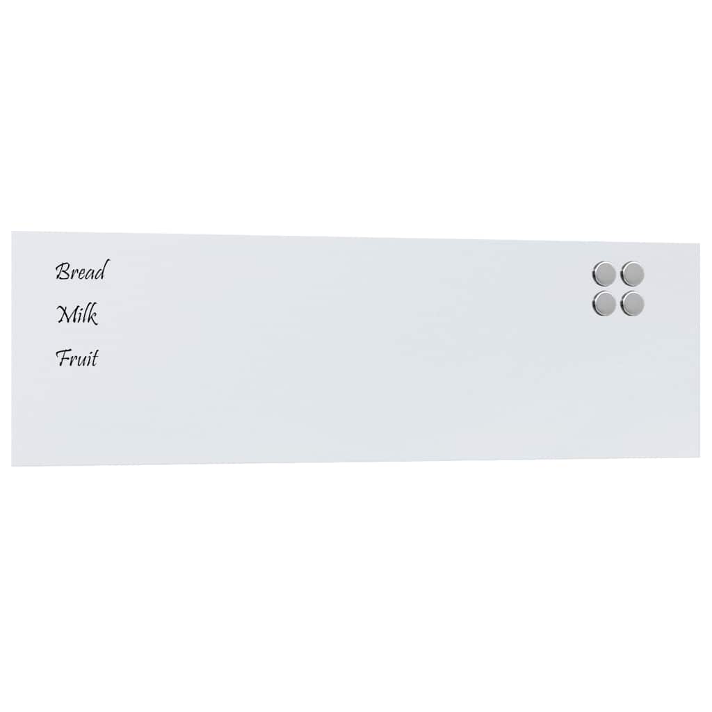 Magnettafel Wandmontage Weiß 100x30 cm Hartglas