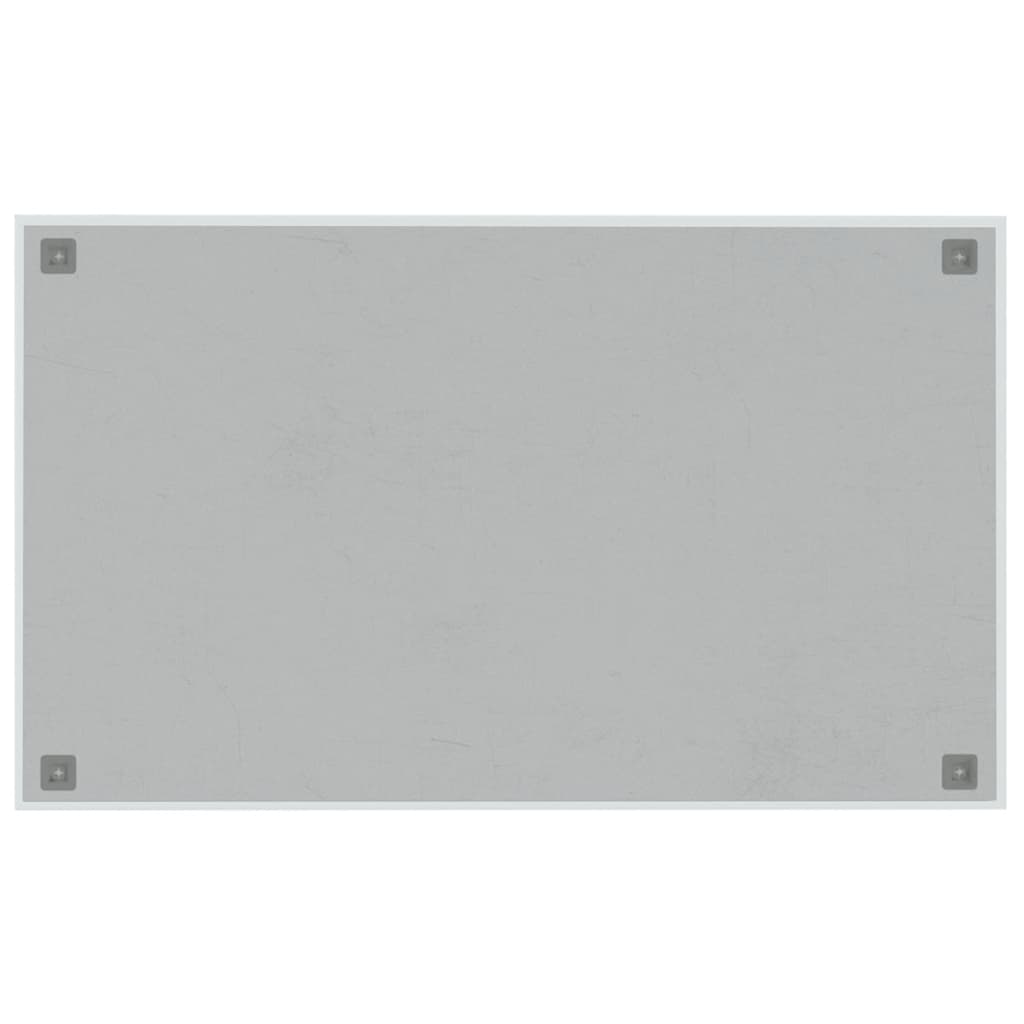 Magnetic Board Wall Mounted White 100x60 cm Tempered Glass