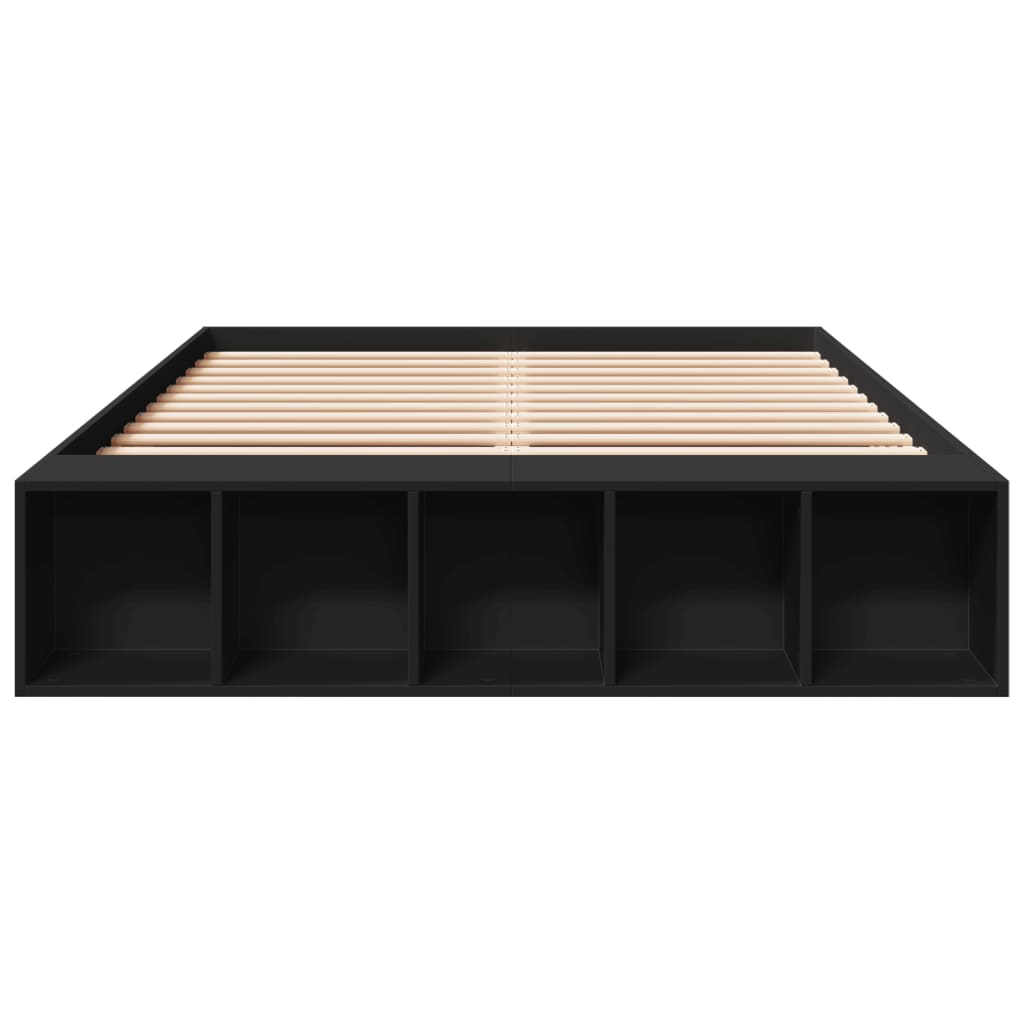 Bettgestell Schwarz 140x190 cm Holzwerkstoff