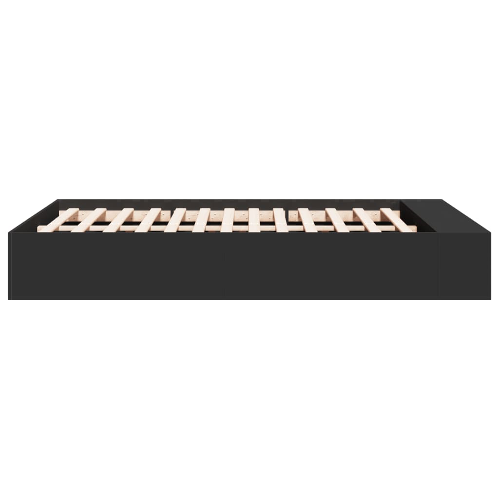 Bettgestell Schwarz 140x190 cm Holzwerkstoff