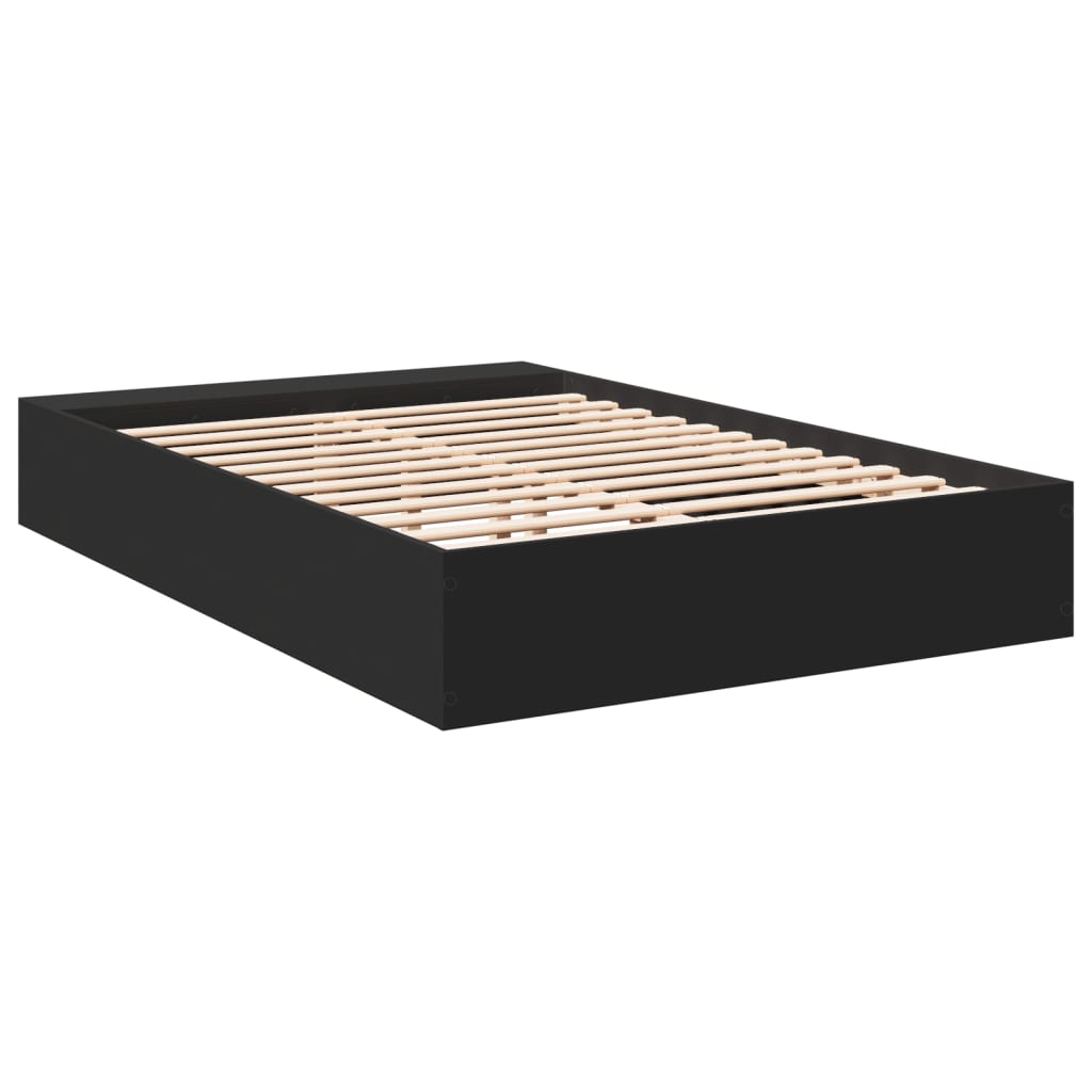 Bettgestell Schwarz 140x190 cm Holzwerkstoff