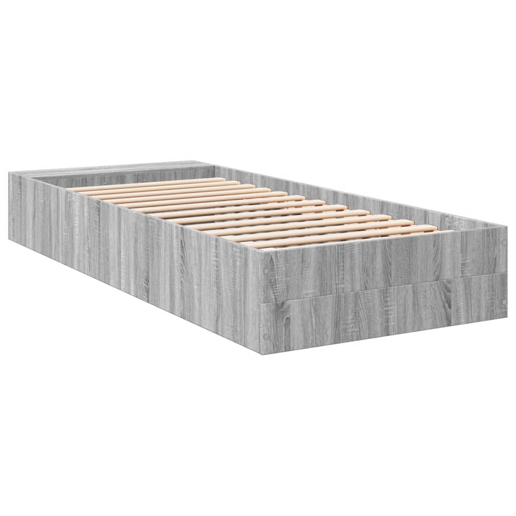 Bed frame Grey Sonoma 90x190 cm wood material