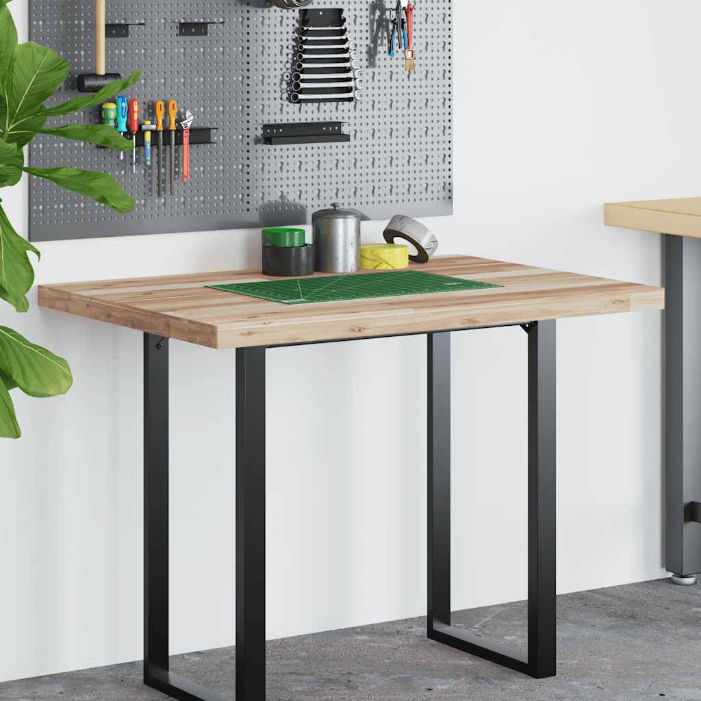 Schreibtischplatte Unbehandelt 80x70x4 cm Massivholz Akazie