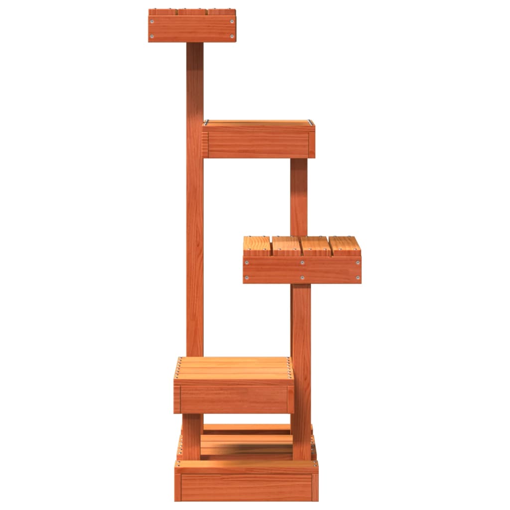 Scratching post wax brown 45.5x49x103 cm solid pine wood