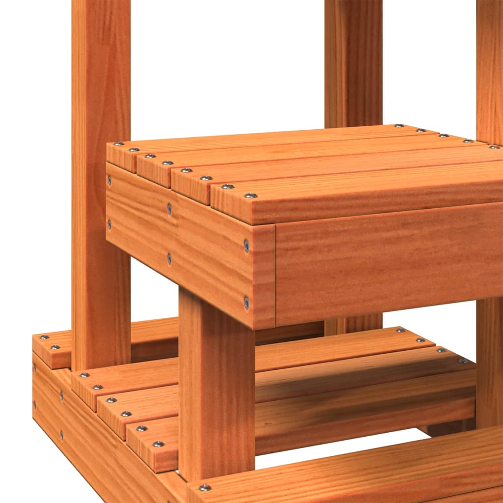 Scratching post wax brown 45.5x49x103 cm solid pine wood
