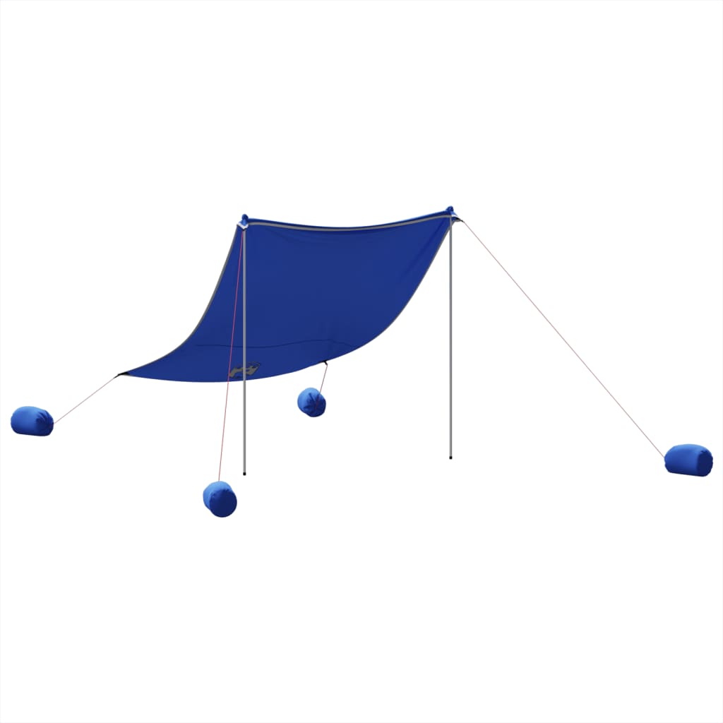 Beach Shade Tent with Sandbags Blue 214x236 cm