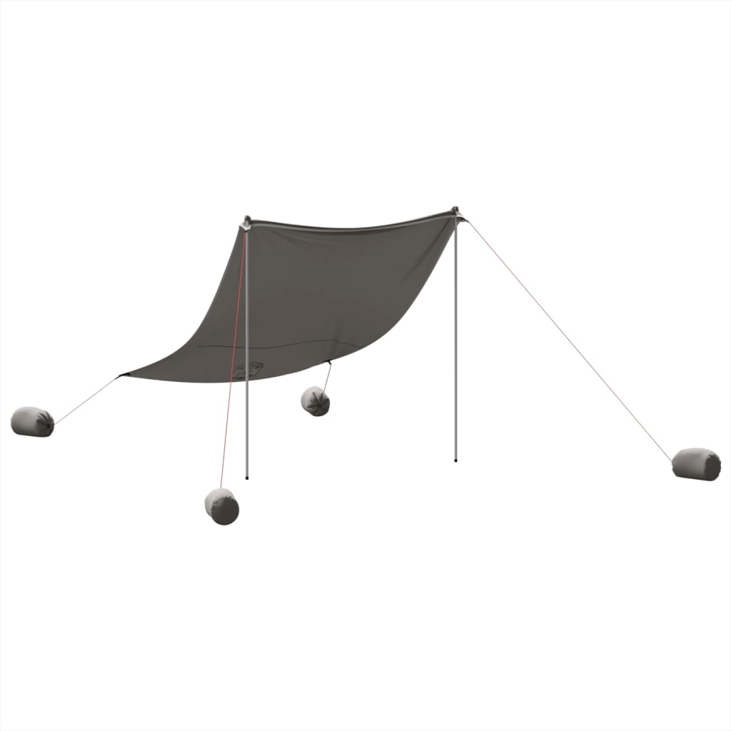 Beach Shade Tent with Sandbags Grey 214x236 cm