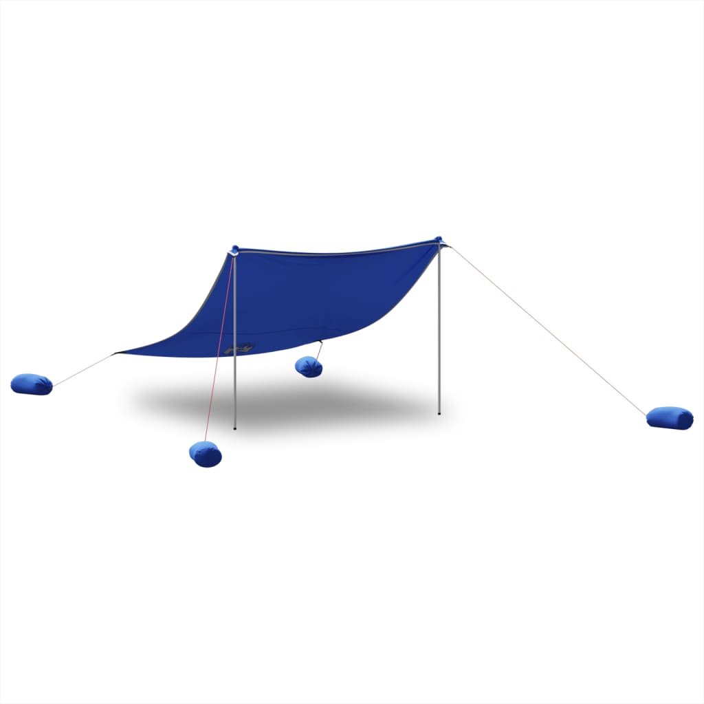 Beach Shade Tent with Sandbags Blue 304x300 cm
