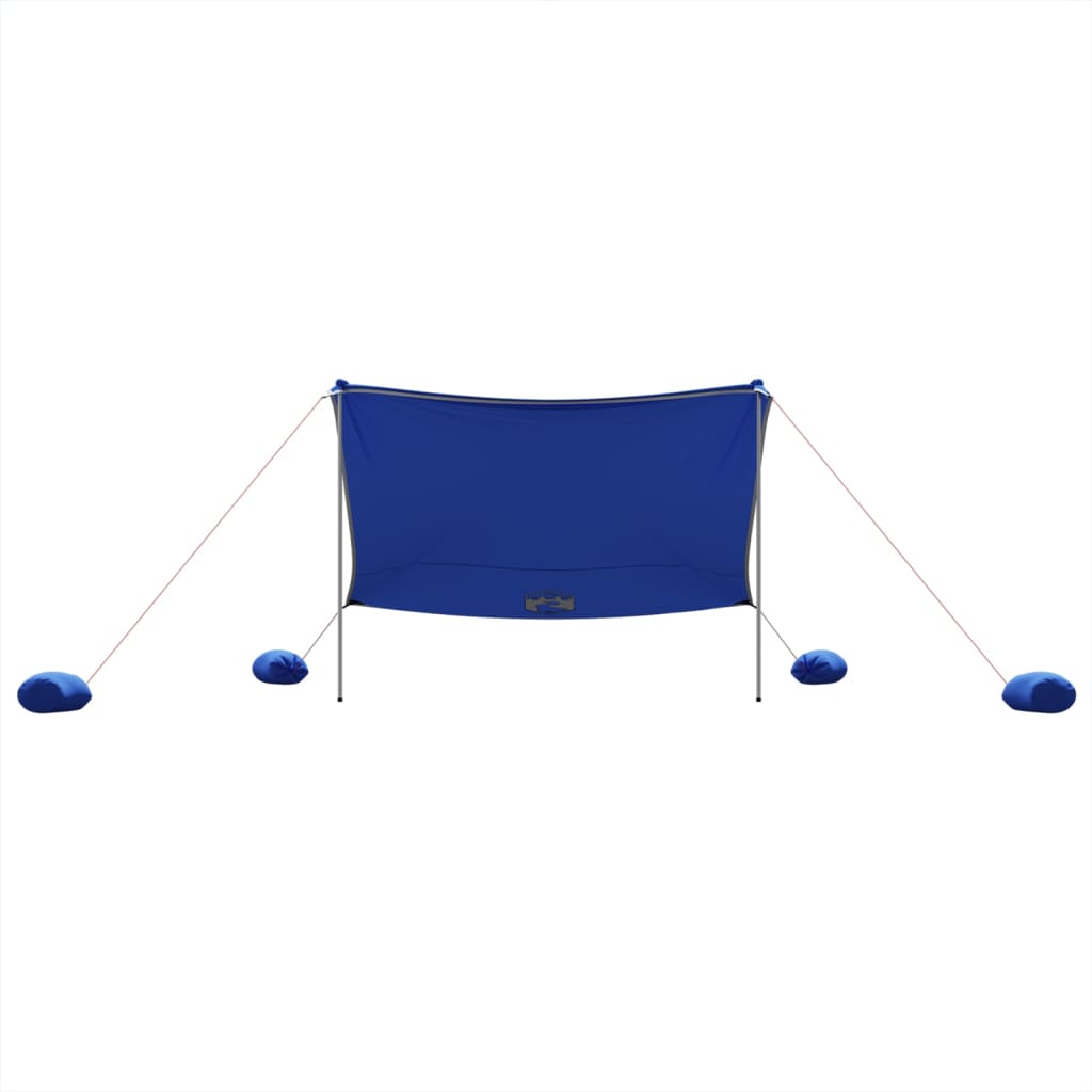 Beach Shade Tent with Sandbags Blue 304x300 cm