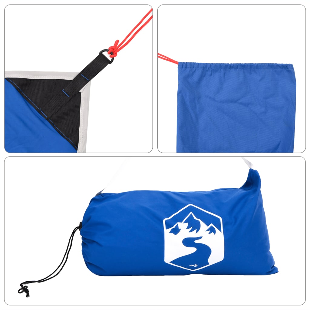 Beach Shade Tent with Sandbags Blue 304x300 cm