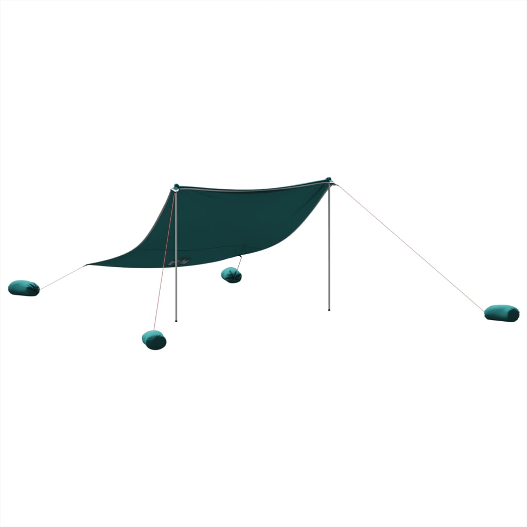 Beach Shade Tent with Sandbags Green 304x300 cm