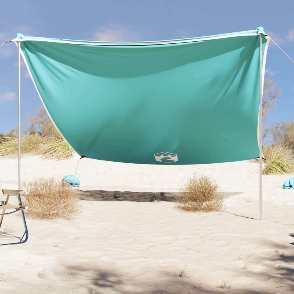 Beach Shade Tent with Sandbags Green 304x300 cm