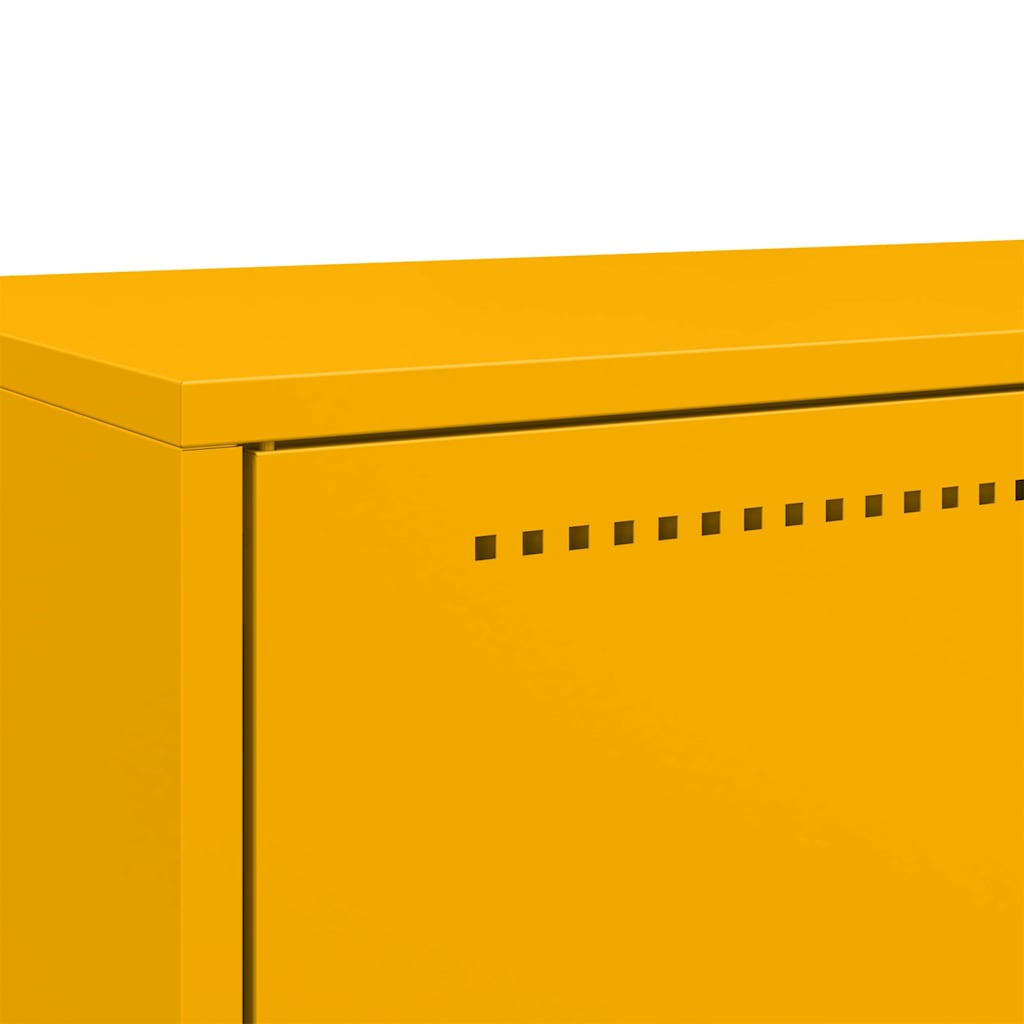 Highboard Senfgelb 68x39x111,5 cm Stahl