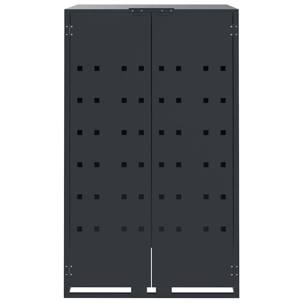 Mülltonnenbox für 1 Tonne Anthrazit 69x79x117 cm Stahl