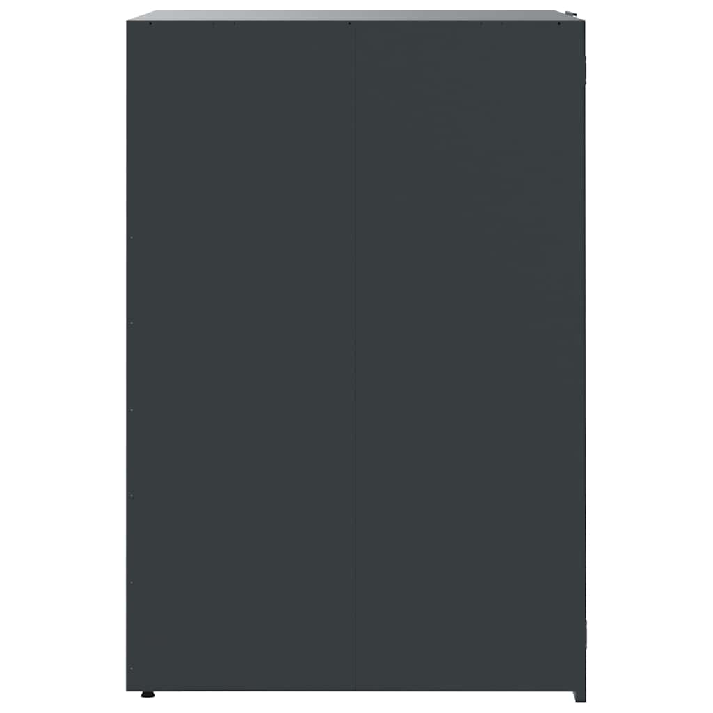 Mülltonnenbox für 1 Tonne Anthrazit 69x79x117 cm Stahl