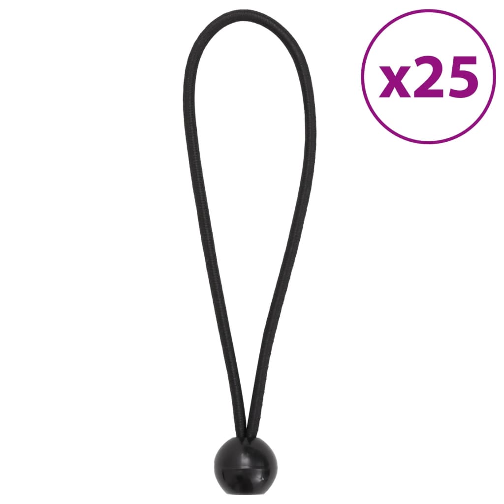 Tensioning rubber bands with balls 25 pcs. 21 x 0.5 cm