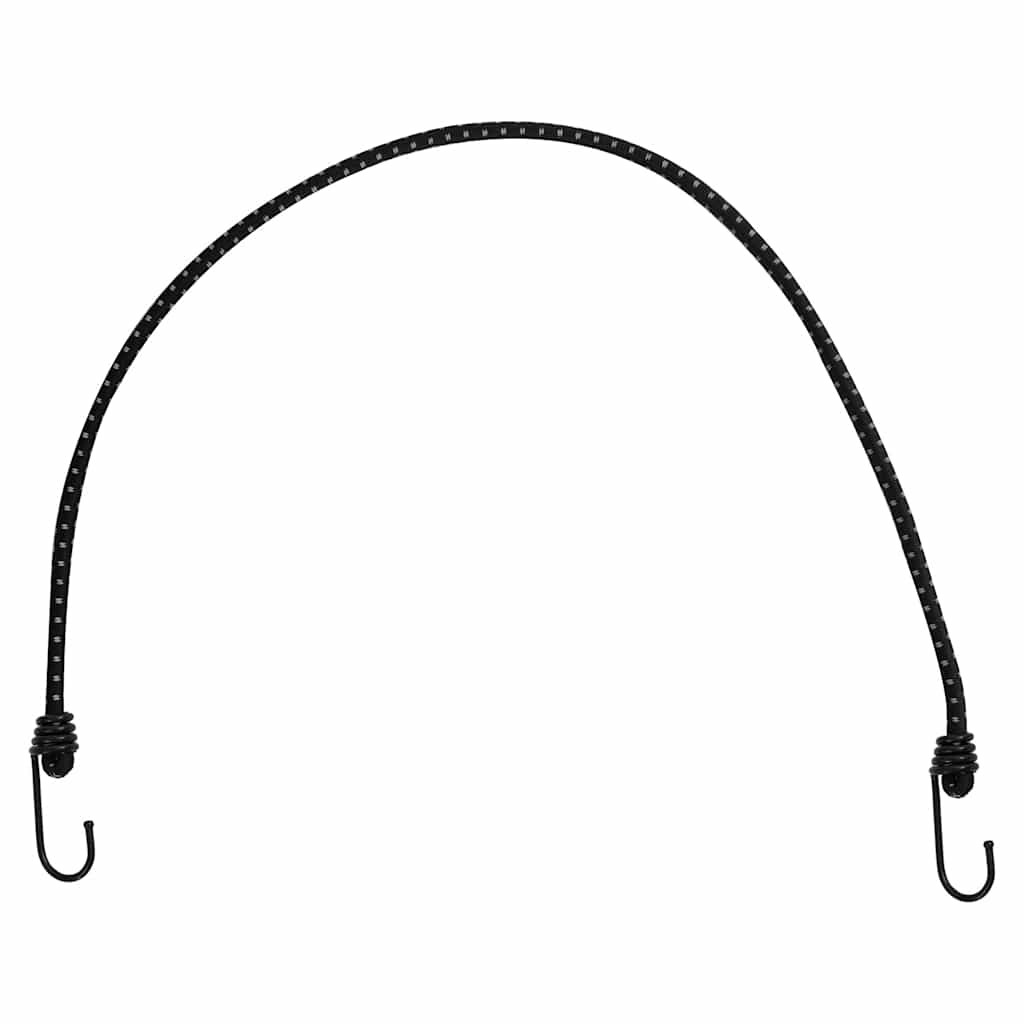 Reflective rubber ropes with hooks 10 pieces 88 cm