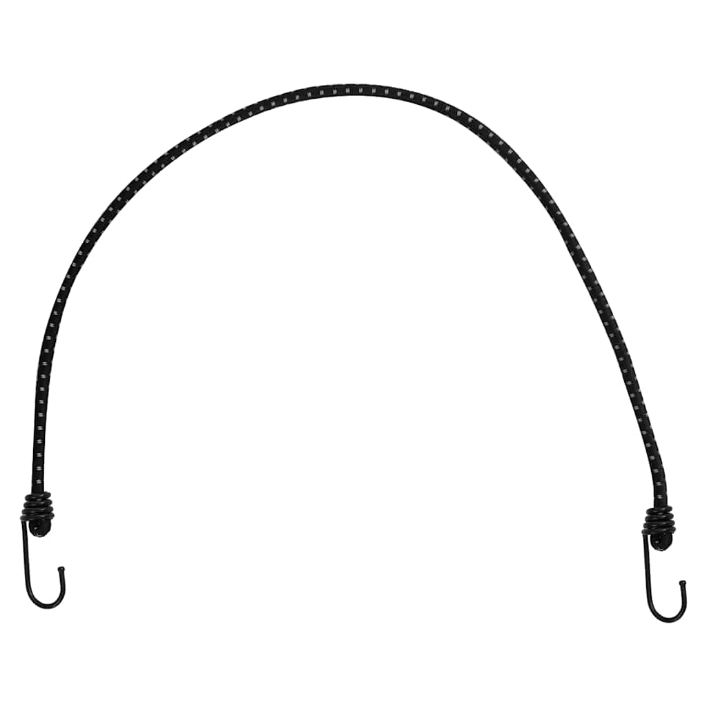 Reflective rubber ropes with hooks 25 pieces 88 cm