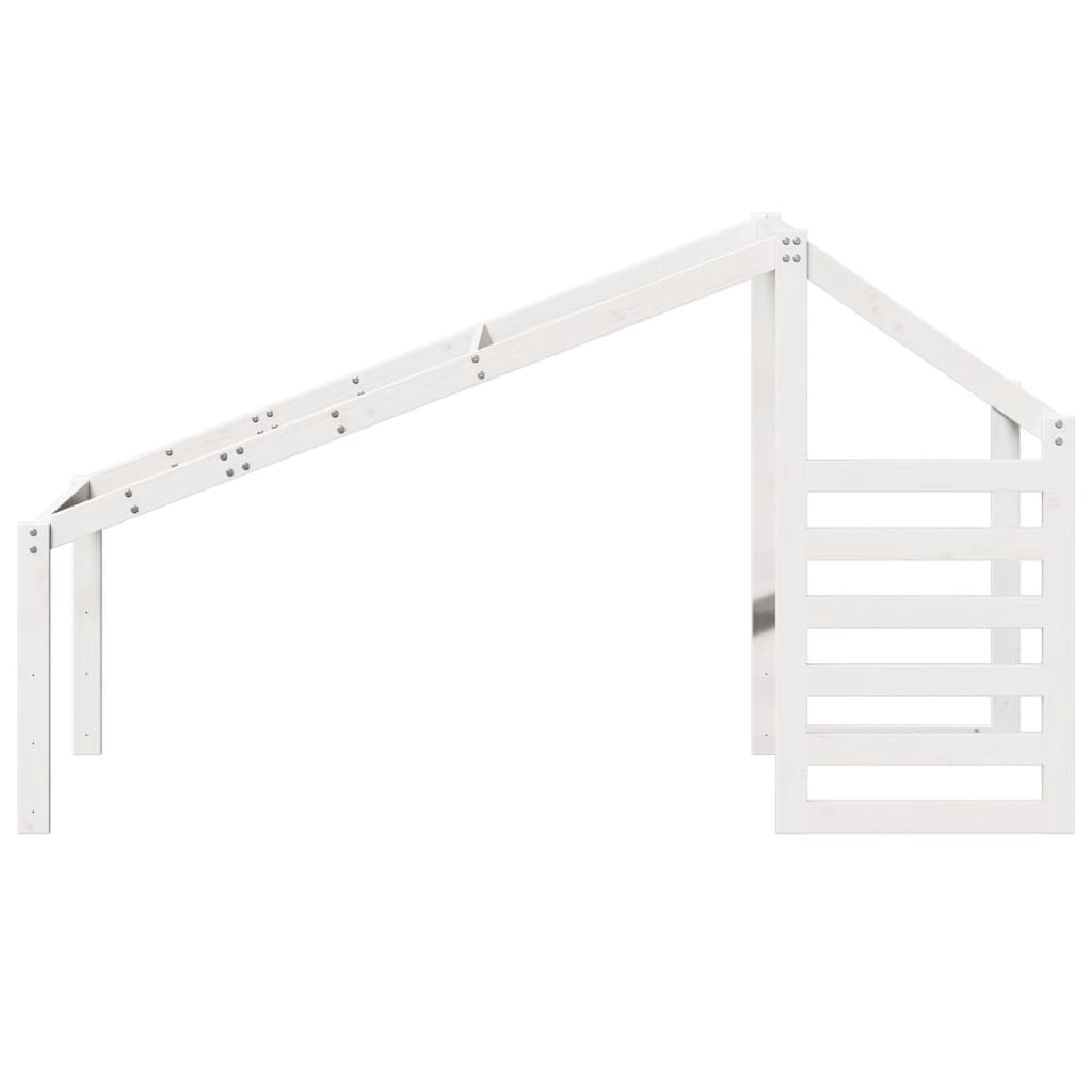 Dach für Kinderbett Weiß 188x82x113 cm Massivholz Kiefer
