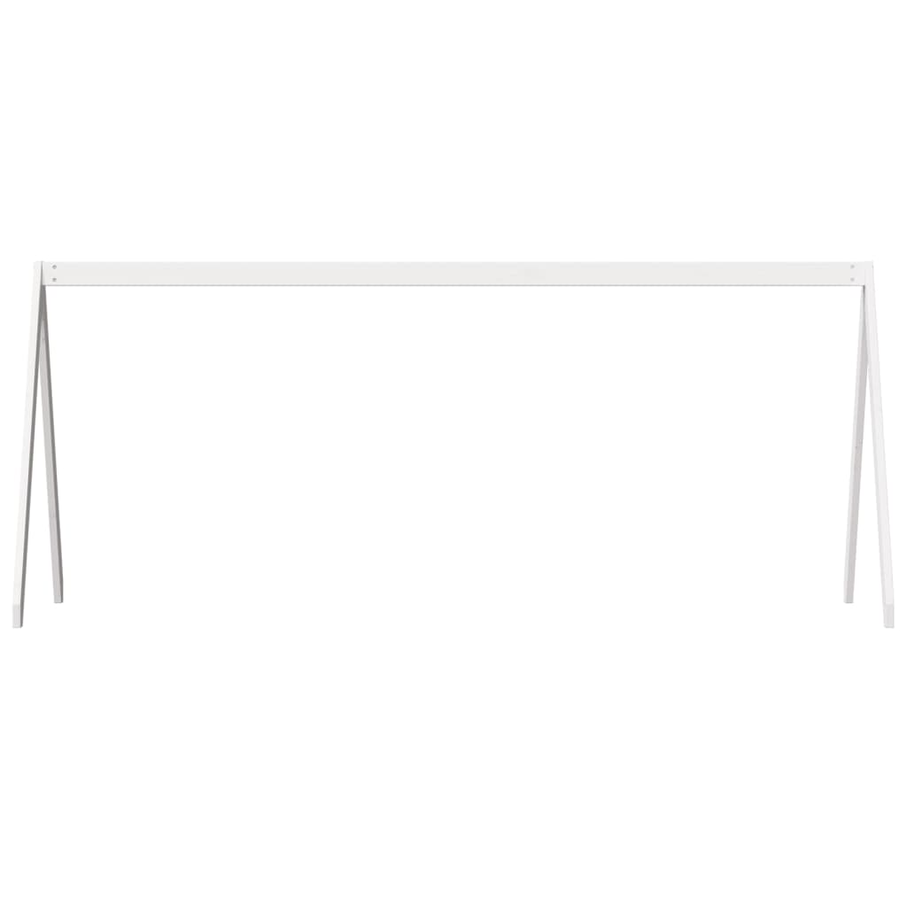 Dach für Kinderbett Weiß 209x85,5x88 cm Massivholz Kiefer