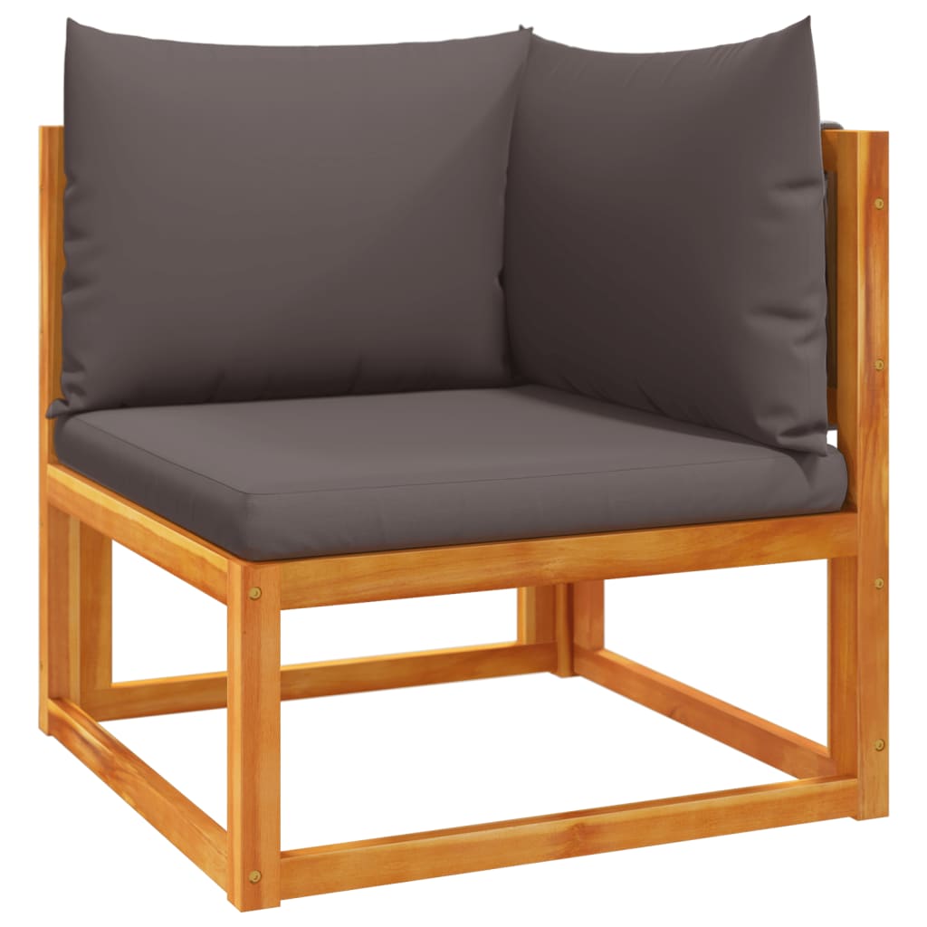 Gartensofa-Ecke mit Kissen Holz Akazie & Seil