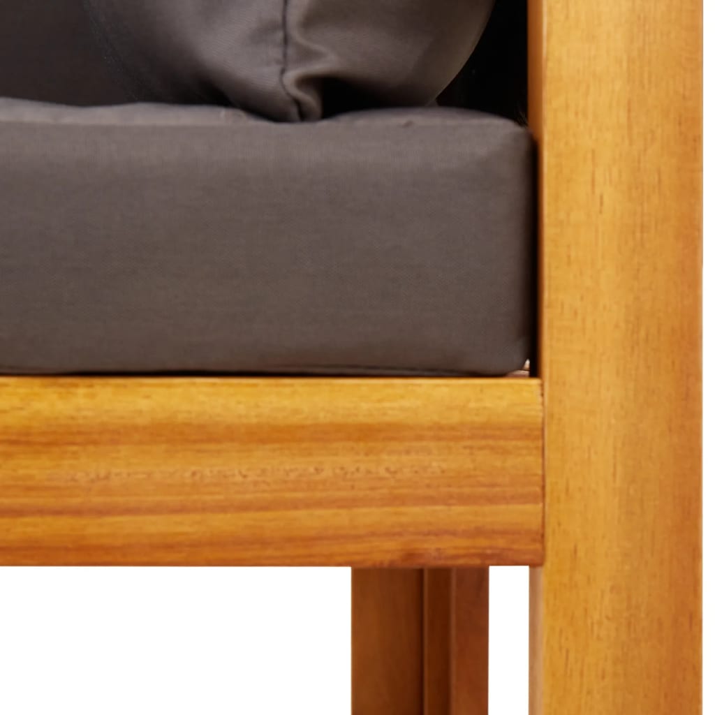 Garden corner sofa with cushions solid acacia wood