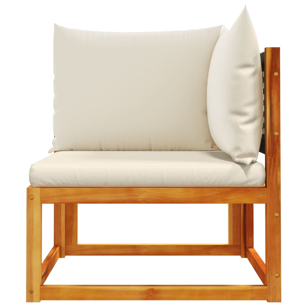 Gartensofa-Ecke mit Kissen Holz Akazie & Rattan