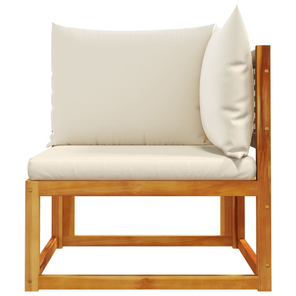 Gartensofa-Ecke mit Kissen Holz Akazie & Rattan