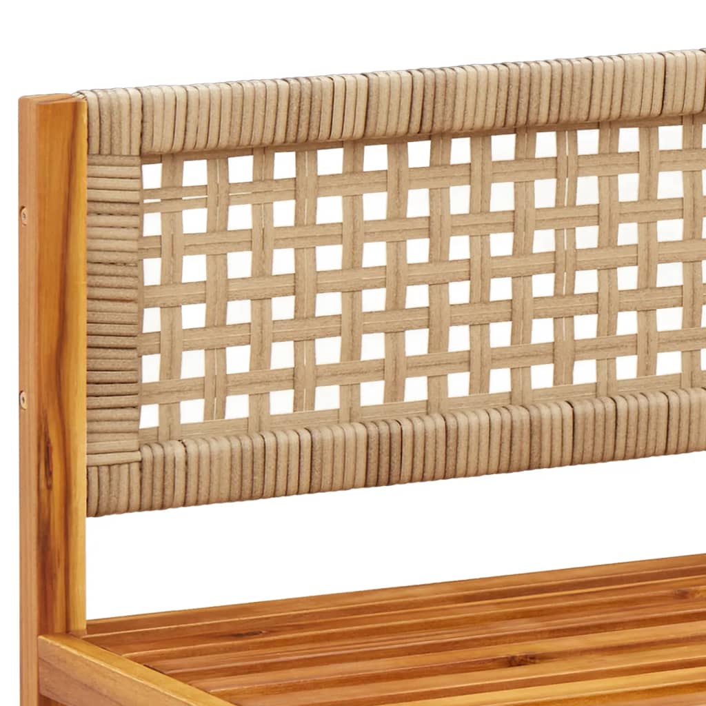 Gartensofa-Ecke mit Kissen Holz Akazie & Rattan